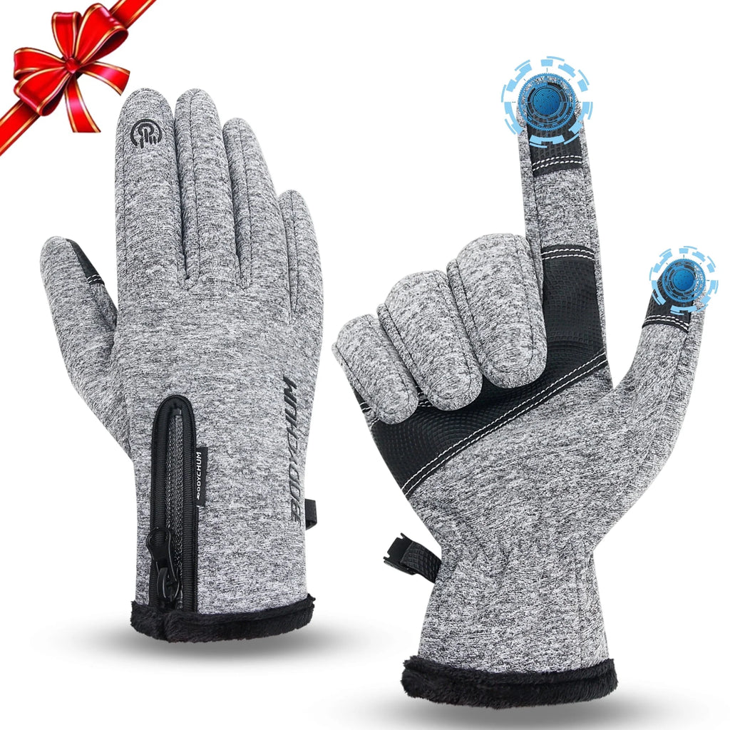 Winter Sports Gloves Warm for Men Women Non-Slip Windproof Thermal Touch Screen Mittens, Christmas Day Gifts for Him