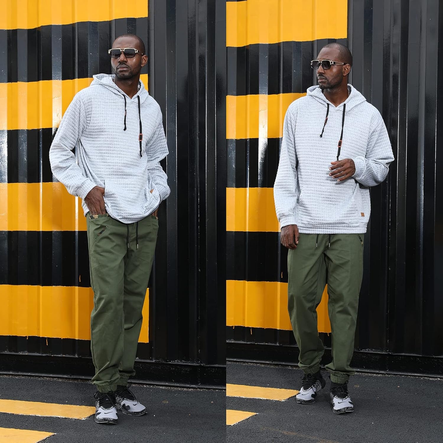 Mens Fashion Hoodies Sweatshirt Casual Long Sleeve Hooded Sweaters Pullover Winter Clothes for Men with Pocket