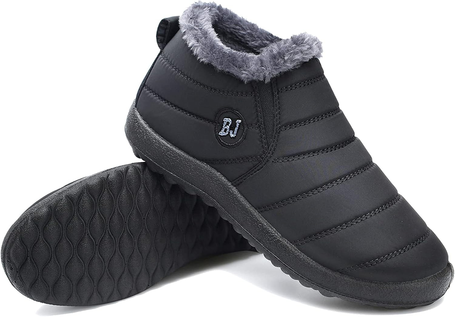 Womens Winter Snow Boots Fur Lined Warm Ankle Boots Slip on Men'S Snow Ankle Boots Lightweight Outdoor Footwear