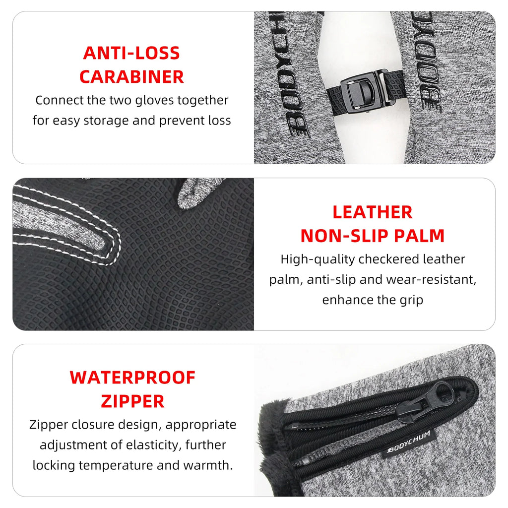 Winter Sports Gloves Warm for Men Women Non-Slip Windproof Thermal Touch Screen Mittens, Christmas Day Gifts for Him