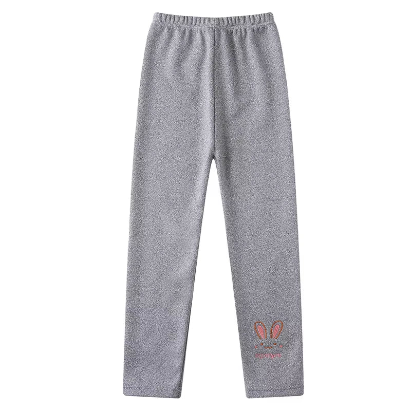 Girls Leggings Autumn Winter Thick Warm plus Cute Fond Rabbit Children Kids Baby Bottom Part Pants