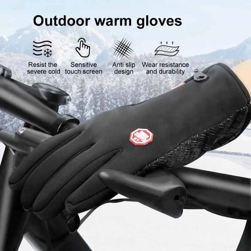 Men's Winter Gloves - Waterproof Touchscreen Gloves for Driving & Sports