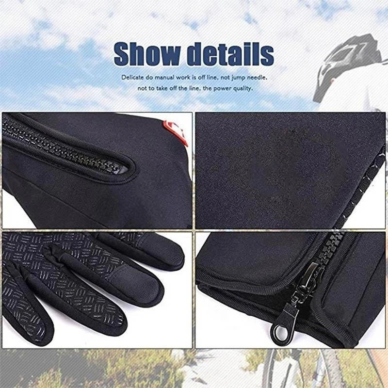Men's Winter Gloves - Waterproof Touchscreen Gloves for Driving & Sports