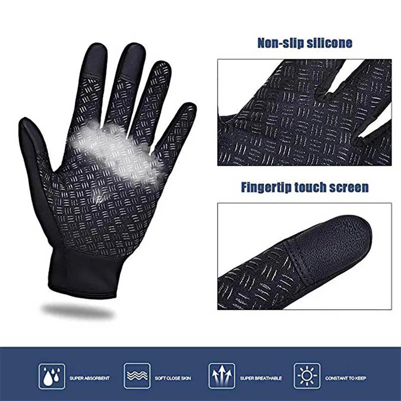 Men's Winter Gloves - Waterproof Touchscreen Gloves for Driving & Sports