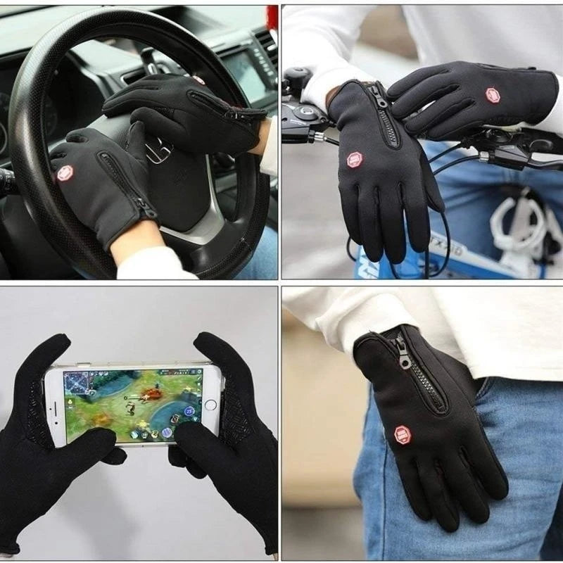 Men's Winter Gloves - Waterproof Touchscreen Gloves for Driving & Sports
