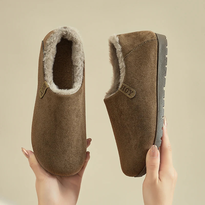 Winter Fleece Slippers - Warm Anti-Slip Indoor Outdoor Slippers