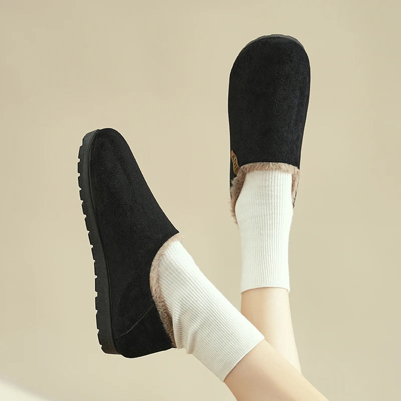 Winter Fleece Slippers - Warm Anti-Slip Indoor Outdoor Slippers