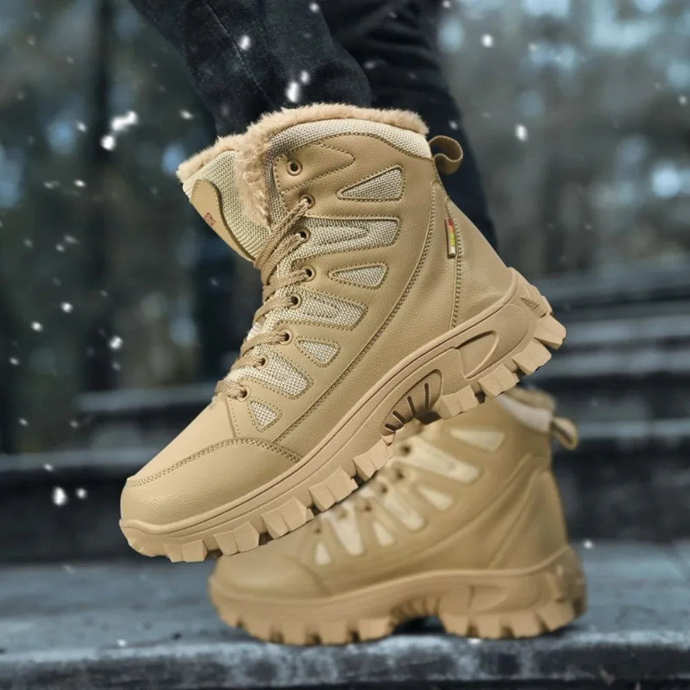 Men's Winter Boots 2025 - Cozy Furry Lined Christmas Stocking Style Boots