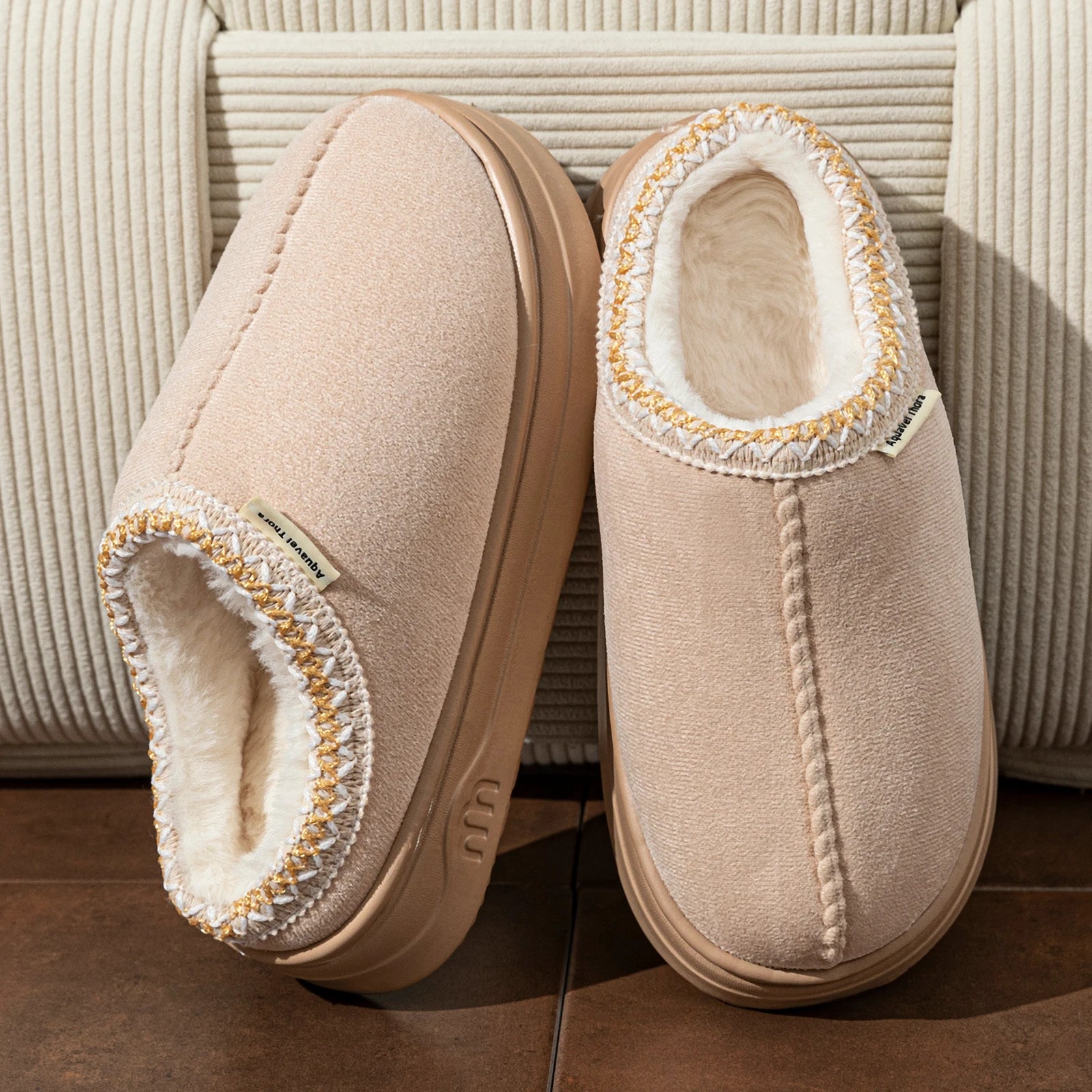 Winter Slipper Boots - Fuzzy Fur Indoor Outdoor Slippers for Women & Men