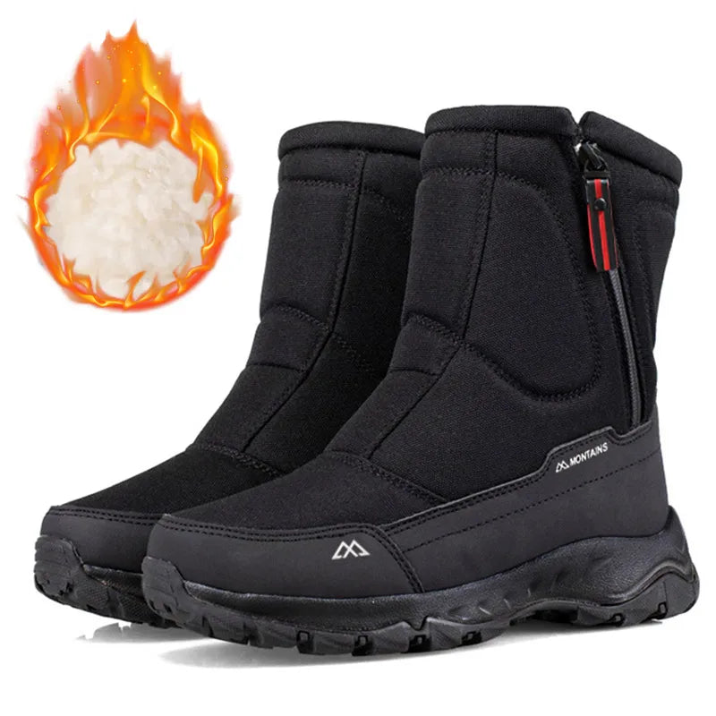 Men's Winter Snow Boots - Waterproof Insulated Outdoor Boots