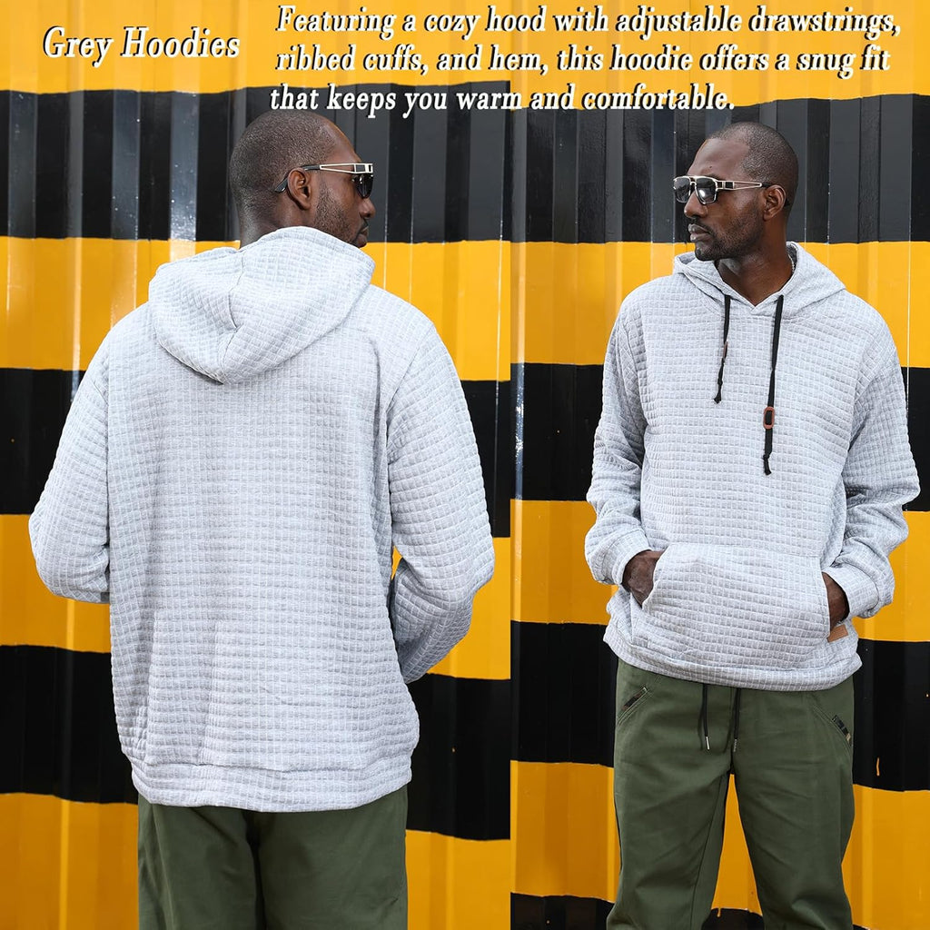 Mens Fashion Hoodies Sweatshirt Casual Long Sleeve Hooded Sweaters Pullover Winter Clothes for Men with Pocket