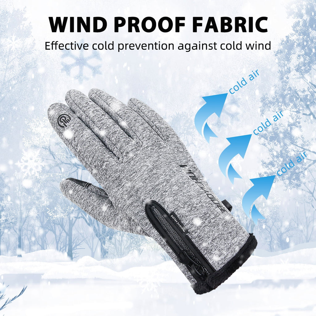Winter Sports Gloves Warm for Men Women Non-Slip Windproof Thermal Touch Screen Mittens, Christmas Day Gifts for Him